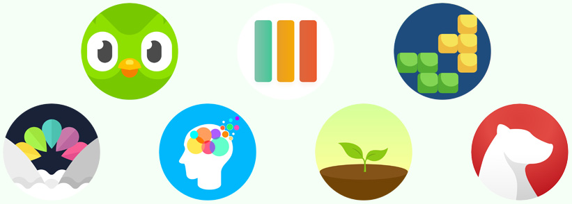 App Store 中的多个教育类 app 图标