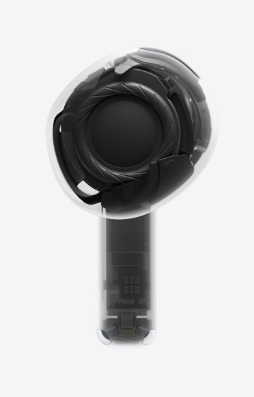 单只 AirPods 4，耳机柄内配备 H2 芯片。