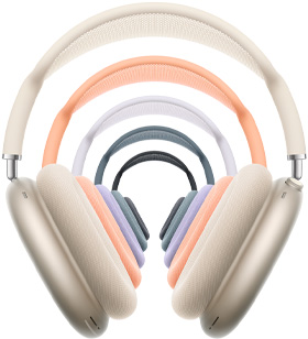 AirPods Max 包耳式头戴耳机，紫色，配备耳垫、伸缩套杆和头带