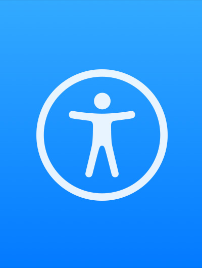 图标为圆圈内有一个张开双臂的人形图案。