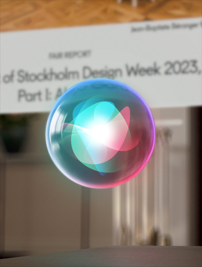 悬浮的 Siri app 图标。