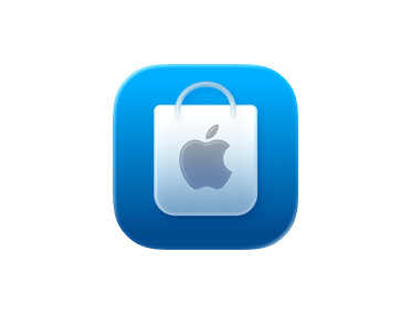 Apple Store App，购物袋图标，蓝色