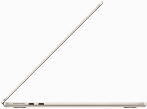 星光色 MacBook Air 侧面视图